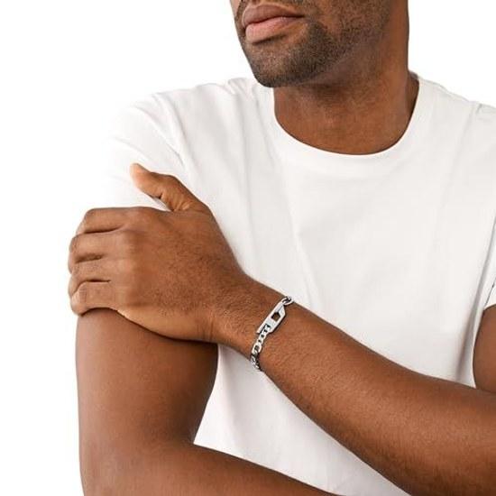 Diesel Stainless Steel Bracelet Men One Size No Gemstones