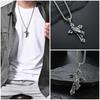 Mens Stainless Steel Jesus Christ Face Crucifix Cross Pendant Necklace Fashionable And Religious