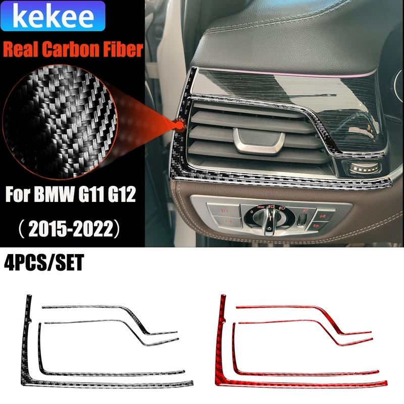 Carbon Fiber Car Accessories Driver Dashboard Air Vent Modified Interior Trim Cover Sticker For BMW 7 Series G11 G12 2015-