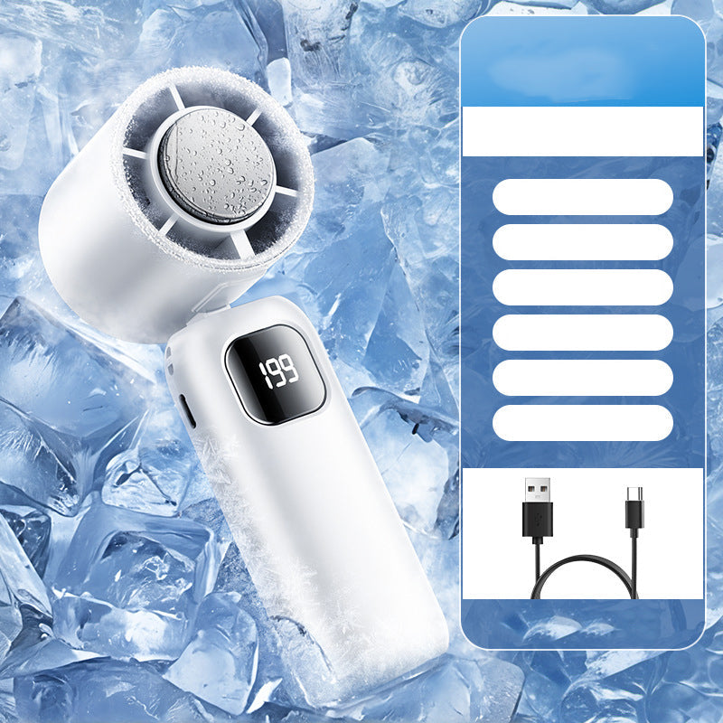 Outdoor Foldable Portable Handheld Fan Mini Cooling Rechargeable 3600mAh 199-level Free Control High Speed Turbo Fan