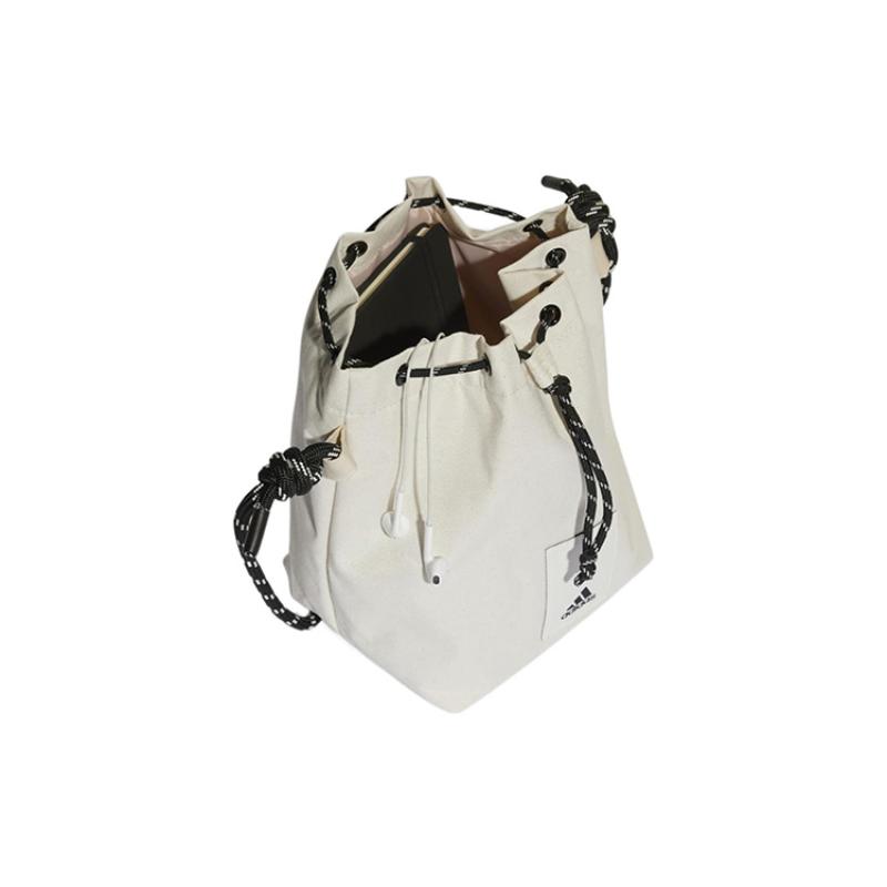 Adidas Baumwoll-Bucket-Bag Umhängetasche, Schultertasche Unisex Ecru Adidas HT2444