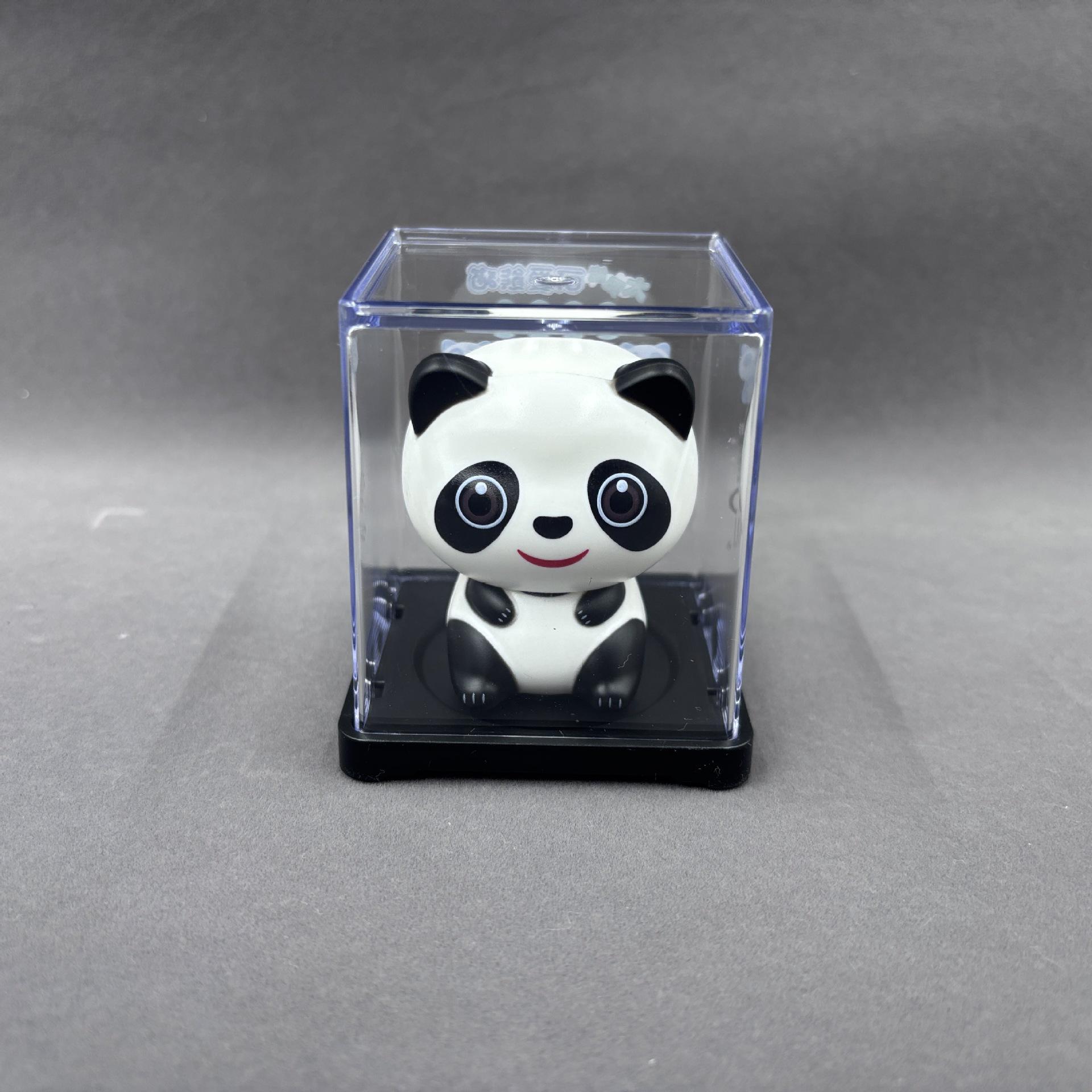 Large Solar-Powered Fortune Panda: Cute Dashboard or Desktop Ornament