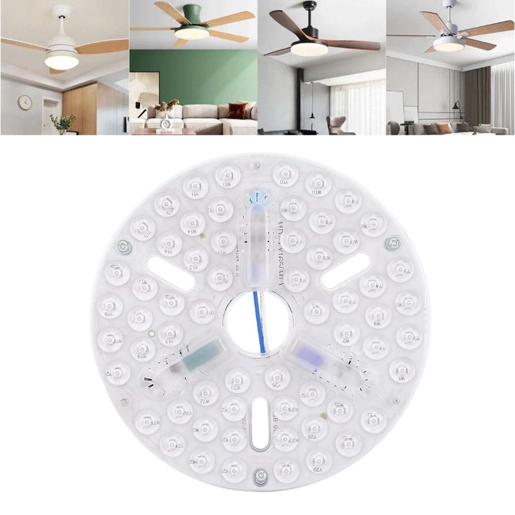 6.5 Inch Ceiling Fan LED Light Replacement PC 3 Color Dimmable Flush Mount Eye Care LED Fan Light Board Panel Retrofit