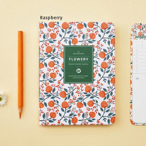 New Arrival Cute PU Leather Floral Flower Schedule Book Diary Weekly Planner Notebook School Office Supplies Stationery