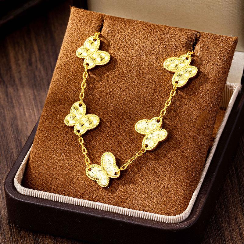 

Браслет с бабочкой, напечатанный лазером, Золотой песок, Женский роскошный стиль, Ювелирные изделия с долговечным сохранением цвета