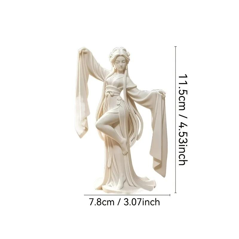 1‑Pack 3D‑Printed Chinese‑Style Water‑Sleeve Dancer Figurine, Elegant Dance Statue, Creative Home Desktop Ornament