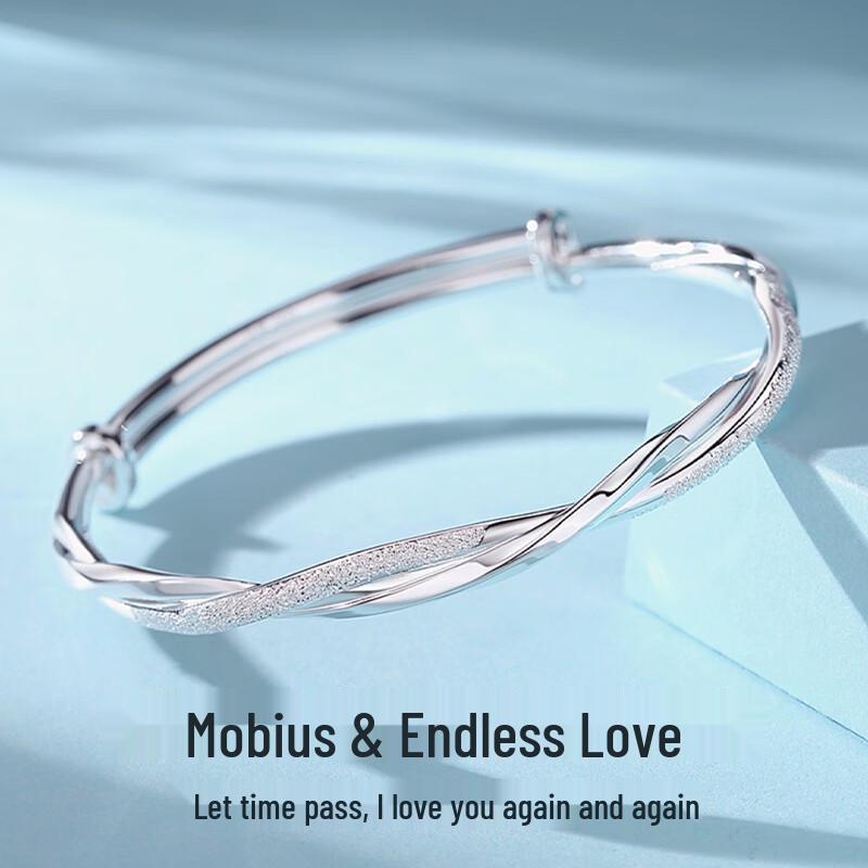 Zhou Baifu Mobius Silver-Plated Bracelet for Women