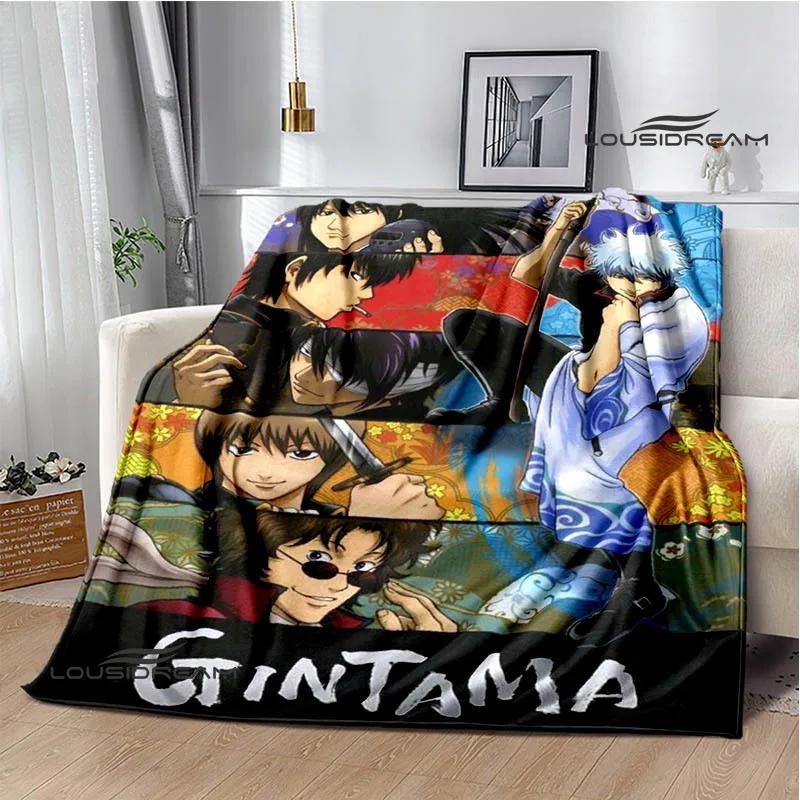 GINTAMA Cartoon Printed Blankets Picnic Blanket Warm Flannel Blankets Home Bed Linings Blankets for Beds Birthday Gift