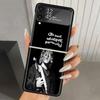 Retro Singer Kurt Cobain Hard PC Phone Case For Samsung Galaxy Z Flip 7 6 5 4 3 Black ZFlip7 ZFlip6 Flip5 Flip4 Flip3 5G Print C