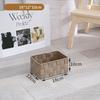 Woven Black Storage Baskets Shelf Tote Boxes Container with Built-in Handles for bedroom living room office kids room dressing room