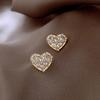 Temperament Zircon Beloved Heart Earrings New Trendy Simple Women's Small Stud Earrings Fashion