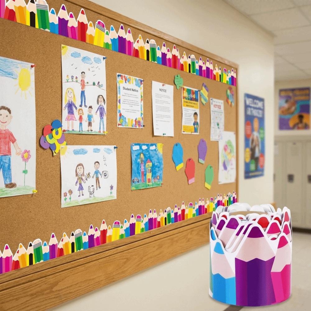Colorful Border Sticker Roll Copperplate Paper Classroom Decorations  Classroom