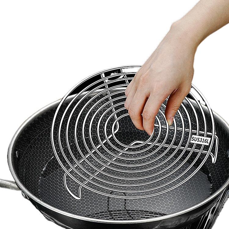 316 Stainless Steel Steamer Rack for Buns and Vegetables - Pressure Cooker Tray & Water Bath Separator