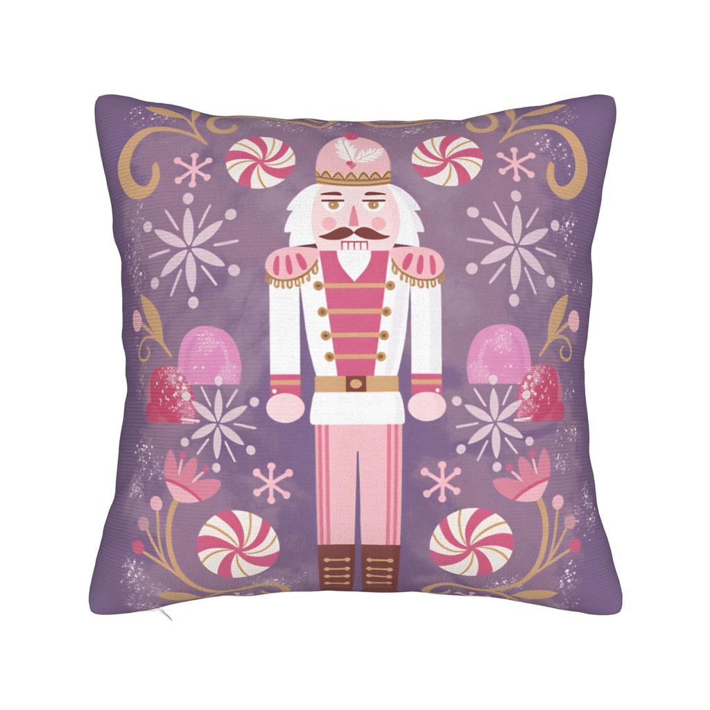 Christmas Nutcracker Pillow Case  Funny Pillow Cover Comfy Pillowcases For Sofa Car Home Decor