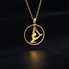 Collana Ginnastica Dreamtimes Acciaio Inossidabile Sport Danza Ginnastica Artistica Pattinaggio Atleta Gioiello Ciondolo Regalo Donna