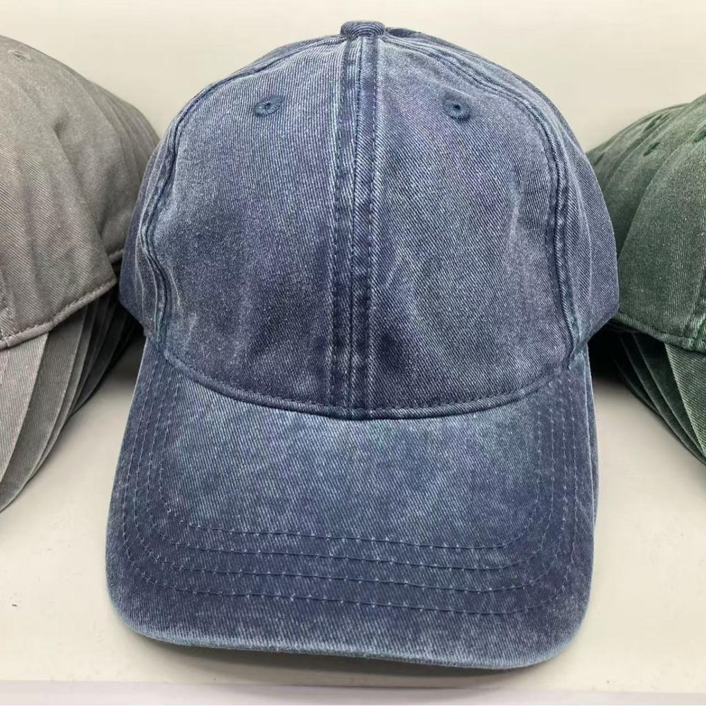Spring and Summer Hats Outdoor Solid Color Peaked Caps Washed Baseball Caps Do Old Denim Sun Hats Sun Hats