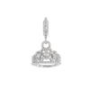 Cartoon Prinzessin Herz Anhänger Halskette mit Hochwertiger Diamant Krone Halskette