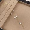 Luminous Tassel Necklace 925 Silver with High-Luster Faux Pearl a Flowing Drop of Elegance That Moves With You