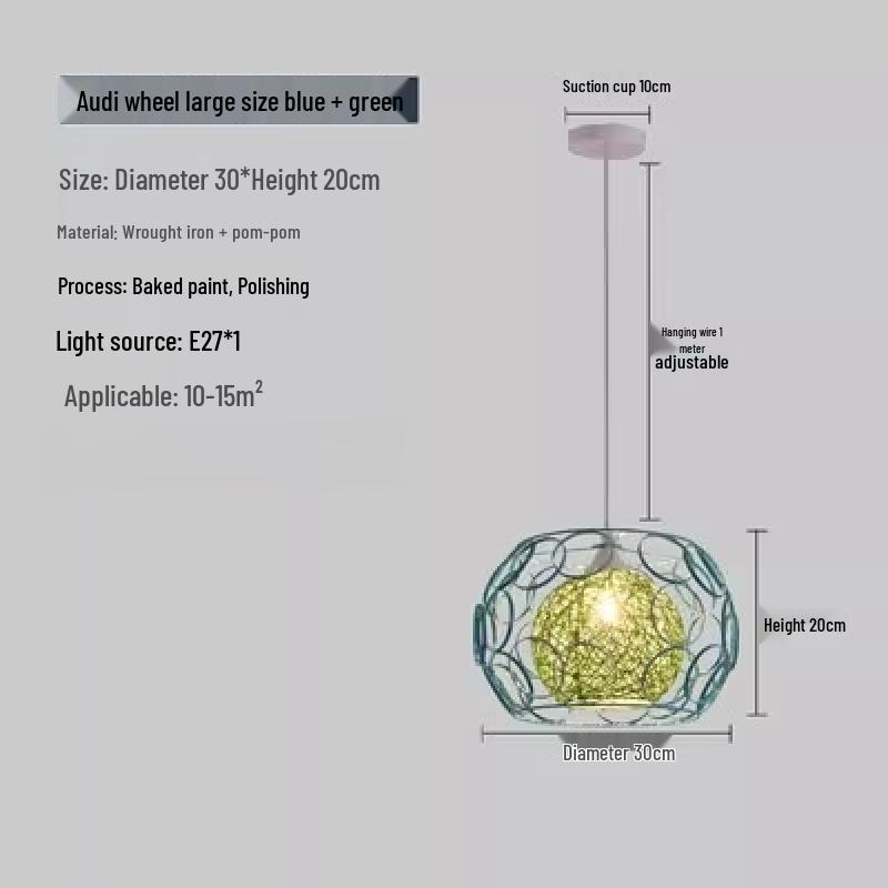 Dream Bubble Hemp Ball Chandelier