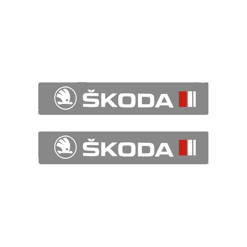 AAAJG1 2pcs Car Crystal Emblem Decals Car Window Wiper Stickers For Skoda Octavia A5 A4 Fabia Superb Rapid Mk3 Yeti Kodiaq