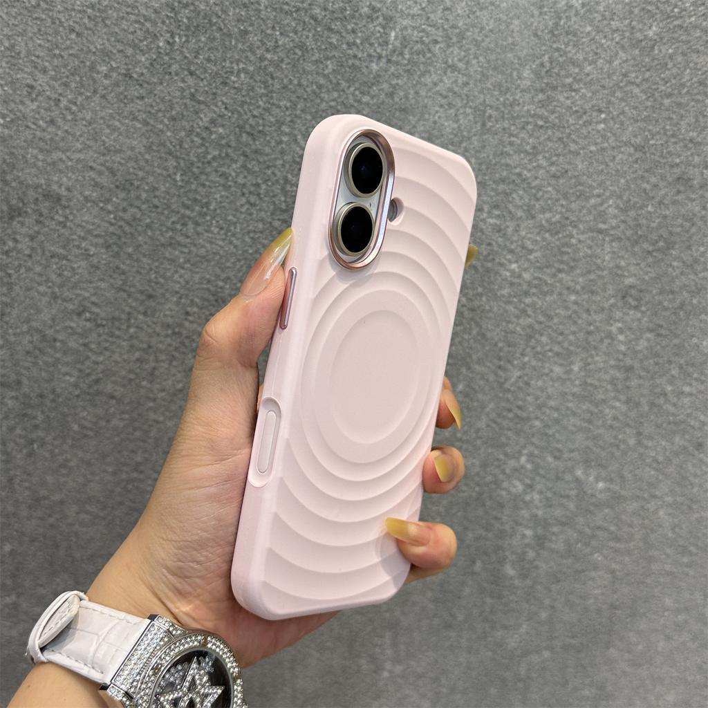 Ripple Liquid Silicone Magnetic Mobile Phone Case iPhone11ProMax Skin-friendly Solid Color 11 Anti-drop 11 White Pink Yellow