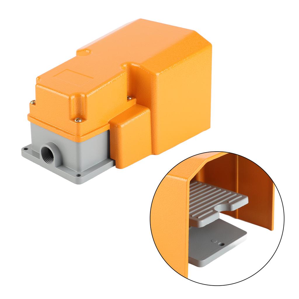 250V 10A Aluminiumlegierung Ölbeständig Korrosionsbeständig Fußschalter Ein/Aus mit Schutz