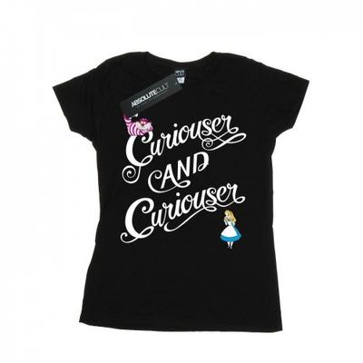 Womens/Ladies Alice In Wonderland Curiouser Cotton Boyfriend T-Shirt