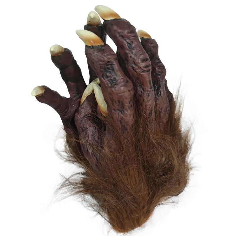 2026New black horror gloves, animal paw design, for Halloween costumes, carnival performances, and adult use