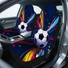 2pcs Multicolor Soccer Ball Line Car Seat Covers Compatible For SUV Sedan Truck, Fit Colorful Design Vehicle Seats With Machine-