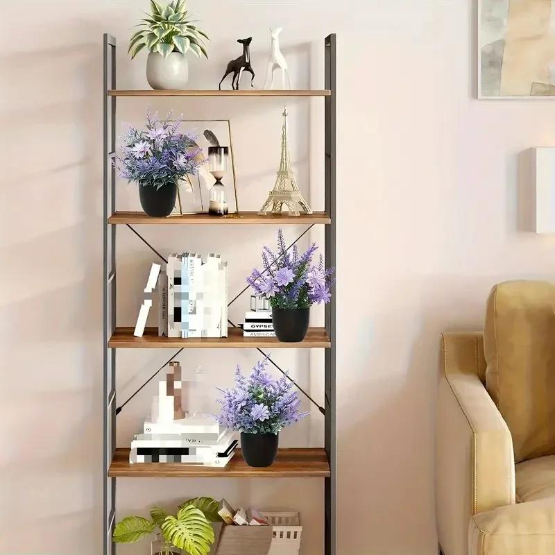 Latests Models Nordic Style Simulated Pottery Plant Purple Lavender Bonsai Desktop Living Room Fake Flower Decoration Creative