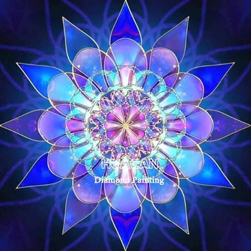 Pełna Okrągły Żywica Krajobraz Diament Malarstwo Kwiat Mandala DIY Diament Haft Obraz Dżetów Rzemieślniczych Prezent