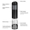 Molinillo Automático de Sal y Pimienta Eléctrico Molinillo de Especias Condimento Grosor Ajustable Herramientas de Cocina Molienda Para Cocinar Barbacoa