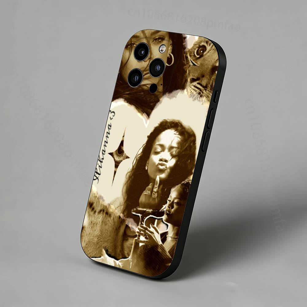 BADgalriri R-Robyn R-Rihanna Fenty Slim Back Phone Case for iPhone 17,16,15,14,13,12,11 Pro,Max,Plus,X,XS,XR,SE Protective Cover