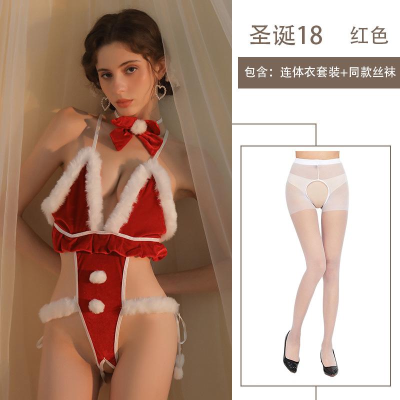 Sex Lingerie Christmas Pure Sexy Crotch Hot Uniform Temptation New Ambiance Set