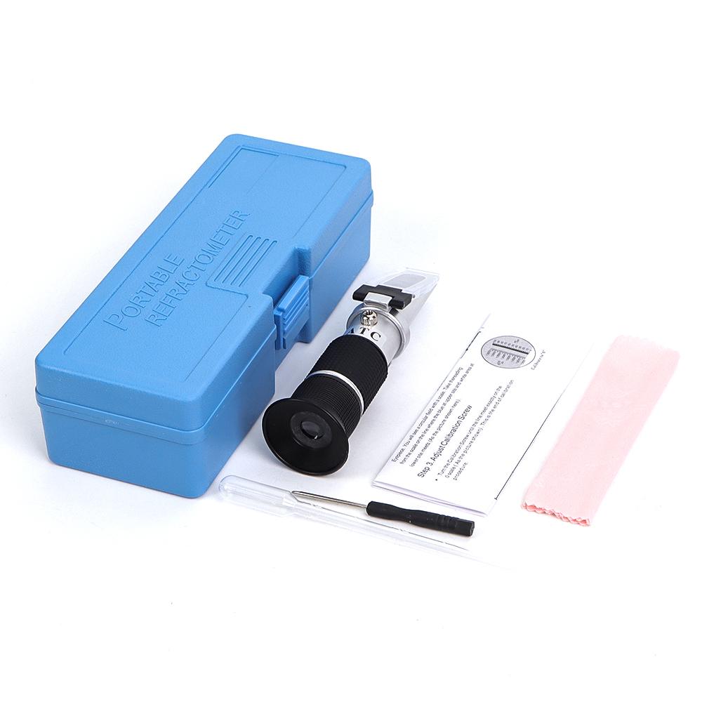 0-80% Handheld Honey Refractometer ATC Brix Meter Sugar Concentration Tester Portable Brix Sugar Test Tool for Fruit Sweetness