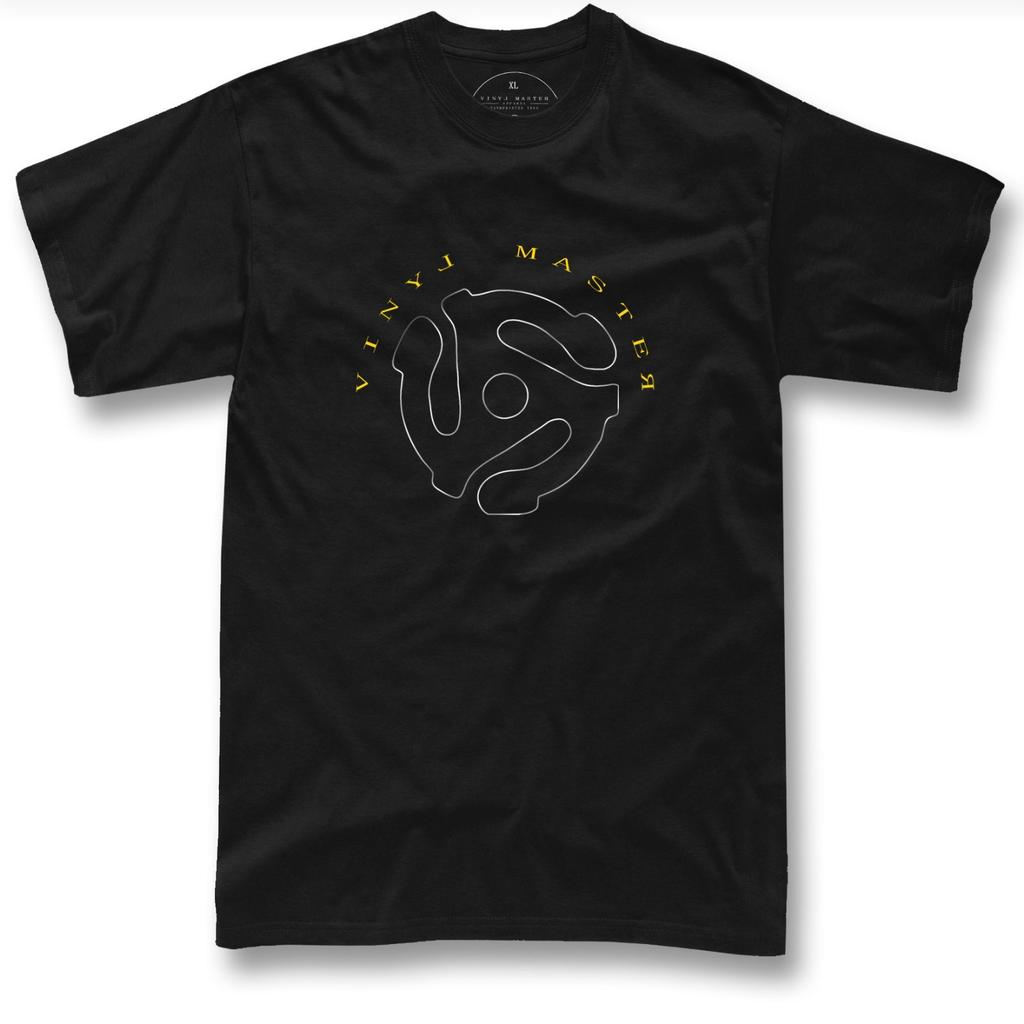 Vinyl Master T-Shirt DJ Gift Technics 45 Turntable Adapter Music Graphic Tee