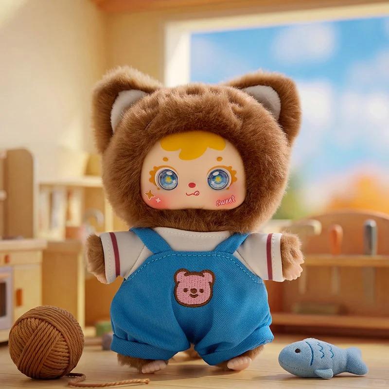New Samuel Happy Meow House Series Plush Vinyl Blind Box Cute Cat Stuffed Doll Charm Keychain Decor Lovely Toys Collectible Gift