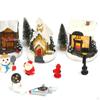 Xmas Village Sets Party Favor Santa Claus Figures Lighted House Collection for Living