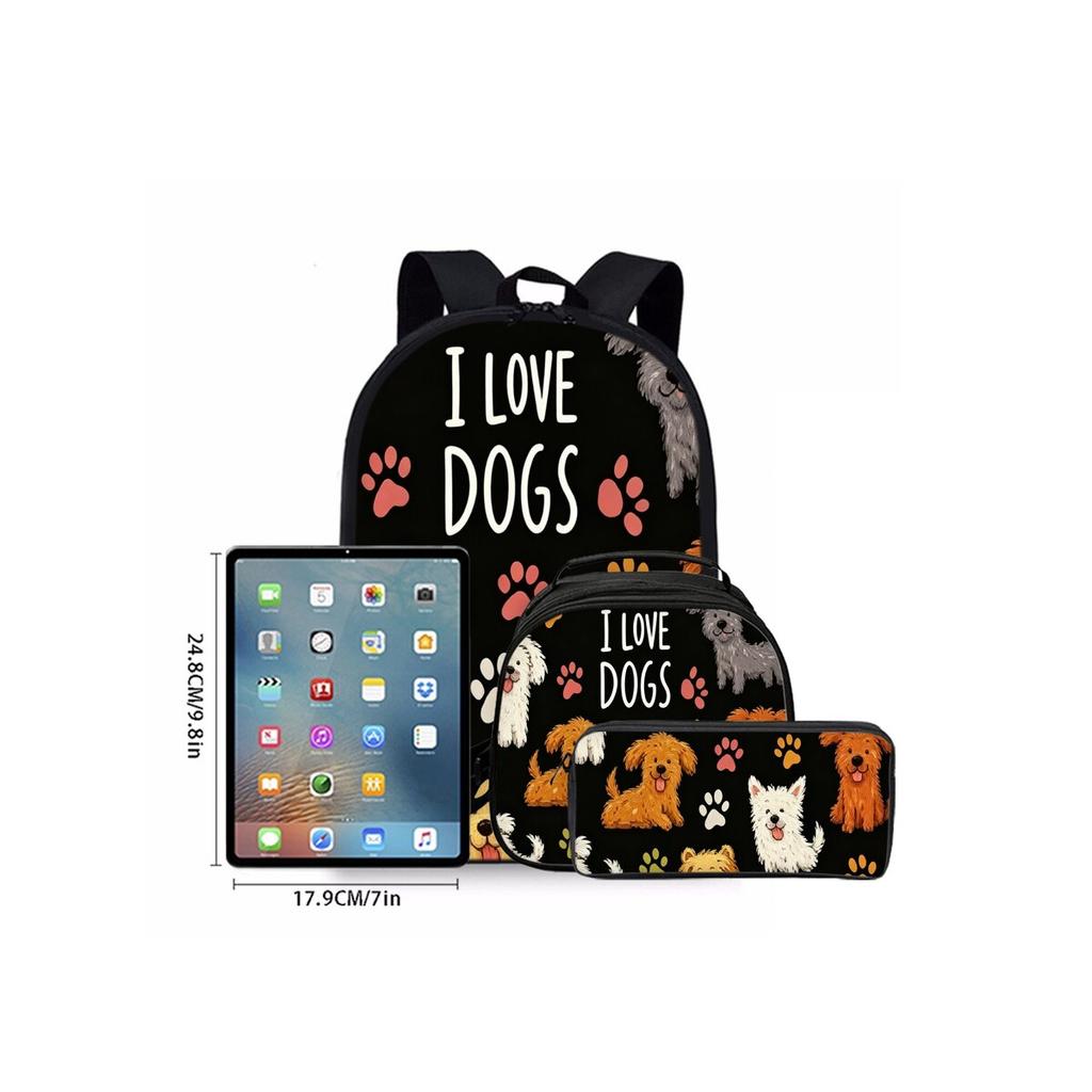 Tree Of Life Three Piece Set Rucksacks for Boys/Girls Best Gifts 2D Animated Water-resistant Stylish School Carrier for Children