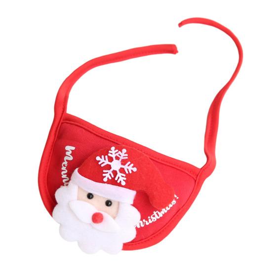 1 Set Christmas Pet Outfit Christmas Tree Pom-Pom Hat And Pet Bib Holiday Pet