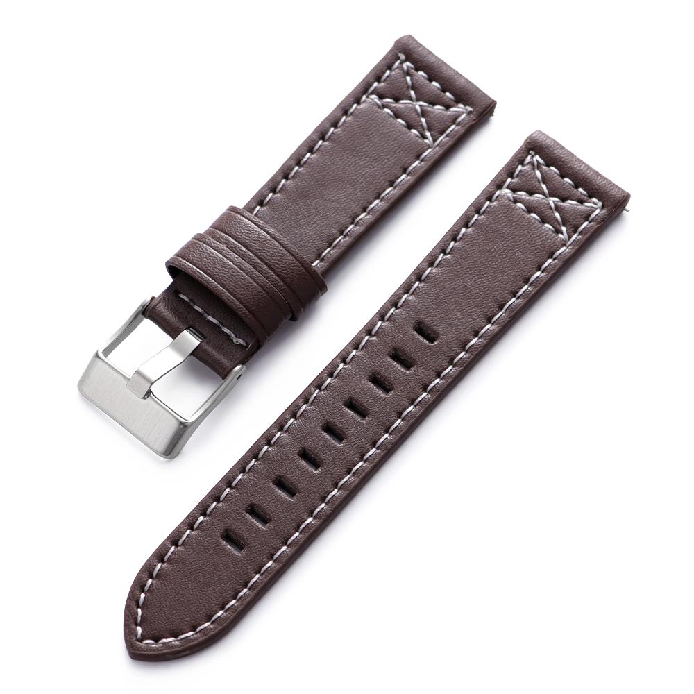 Vintage Retro Cowhide Watch Strap 20mm 22mm 24mm Universal Bracelet Business Black Brown Blue Watchband Belt Accessories