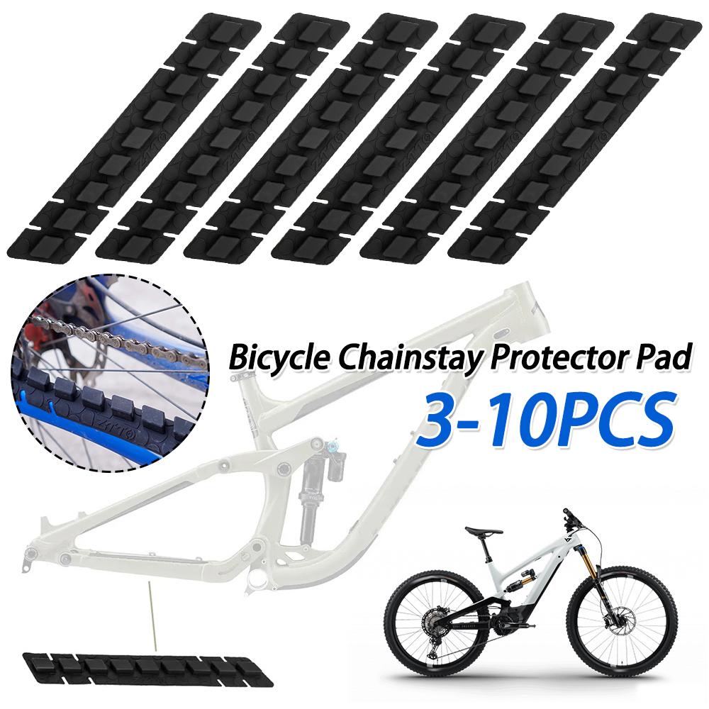 2-10PCS Silicone Bicycle Chainstay Protector Pad Bicycle Frame Chain Guard Bicycle Chain Pad for Mountain Bike MTB Road Bike