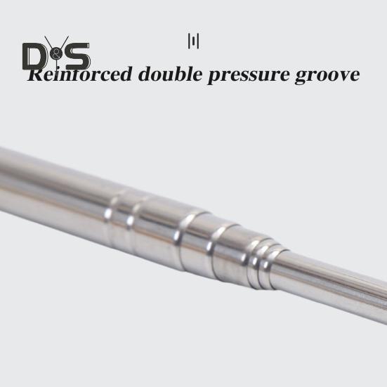 1,2/1,6 m Teleskop-Tourguide-Fahnenmast mit rutschfestem Griff, robuster, ausziehbarer Edelstahl-Fahnenmast für Lehrer, Zeigerbanner, Handfahnenmast