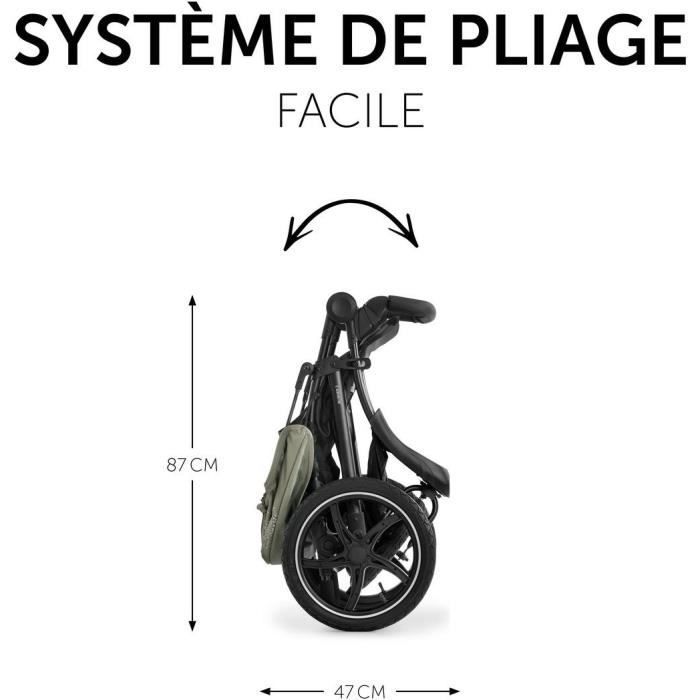 HAUCK - Poussette Tout Terrain - RUNNER 2 - 3 Roues - Pliage À 1 Main - Mickey