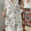 Pajamas Women's Summer Short-sleeved Gentle Wind Simple High-value Casual Women's Short-sleeved Loungewear Set