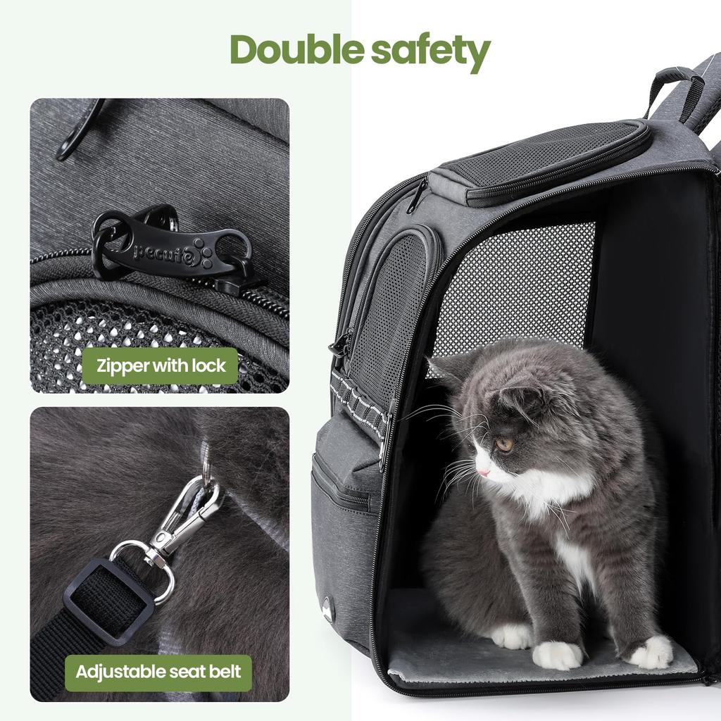 Pecute Dog Backpack Dog Carrier Backpack for Dogs and Cats Pet Carrier Bag Reduces Shoulder Burden Pet Bag Lightweight Foldable Pet Cage Going Out