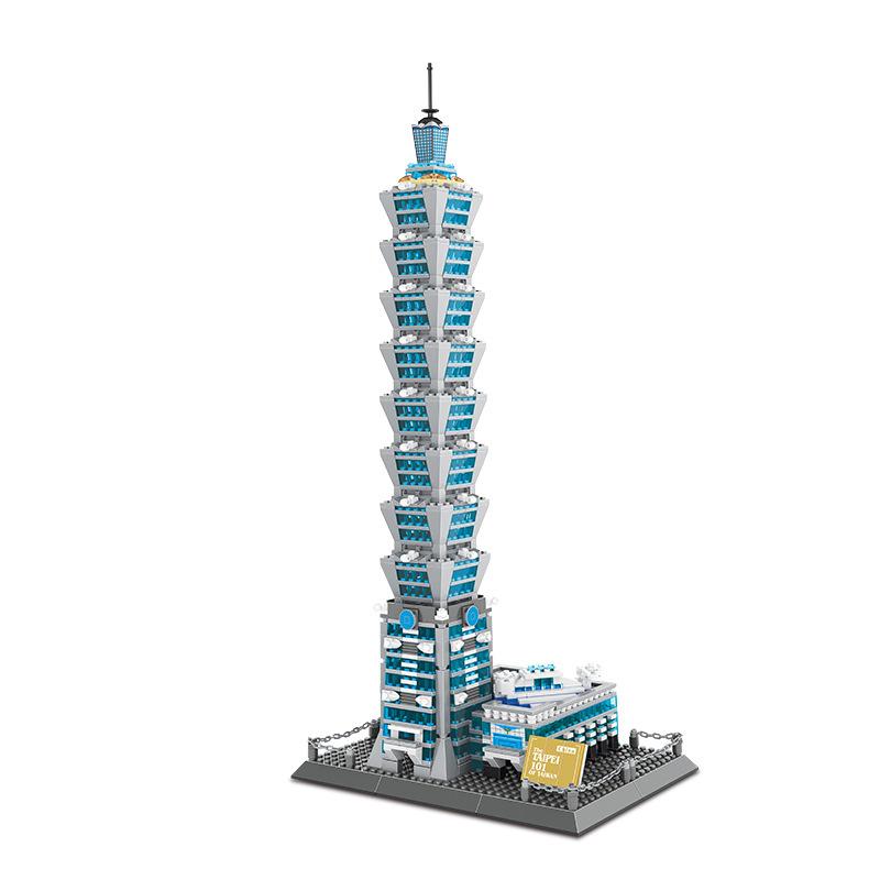 1512PCS TAIPEI 101 Building Blocks Taiwan Landmark World Famous Architecture Model Small Bricks Collection For Gift Bricks Toys