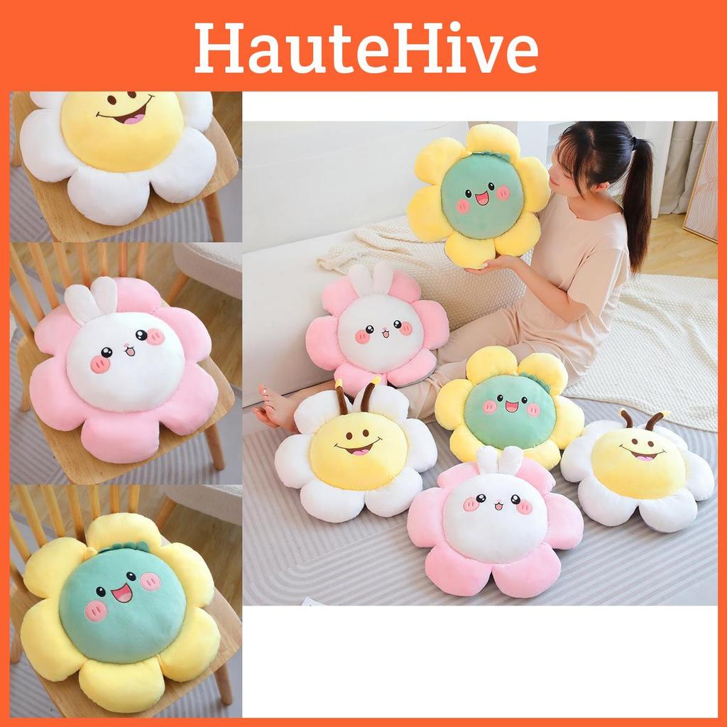 Adorable Cartoon Flower Cushion With Pp Cotton For Bed Sofa Chair Support