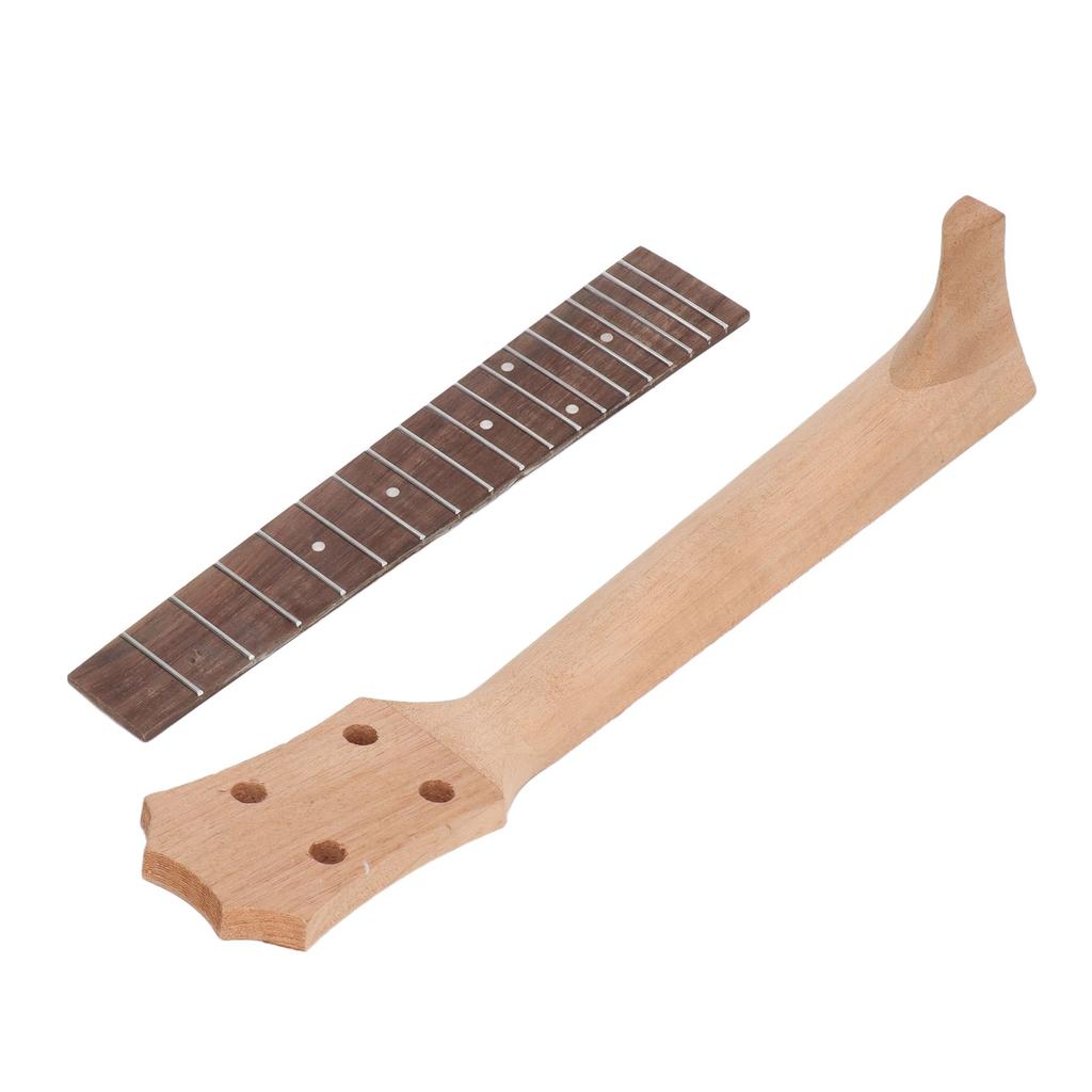Ukulele Fretboard Neck Set Rosewood Okoume Wood Fingerboard Replacement for 4 String Musical Instrument 23in