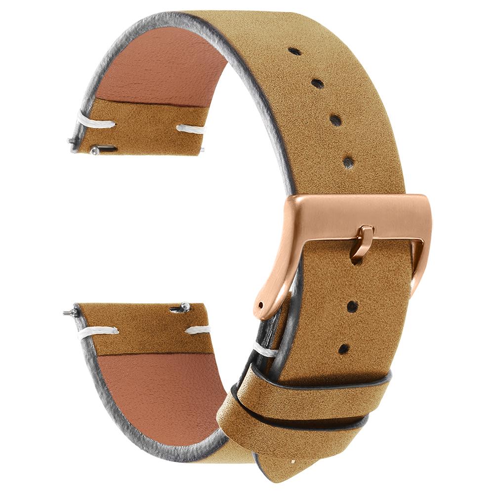 Matte Leder-Uhrenarmband Schnellwechsel-Uhrenarmband 18mm 20mm 22mm Wasserdichtes PU-Leder-Armband Herren Damen Universelle Bänder